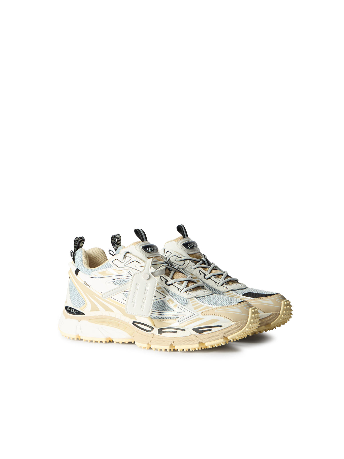OFF WHITE Be Right Back Sneakers LIGHT GREY - CARAMEL OWIA289S26FAB001