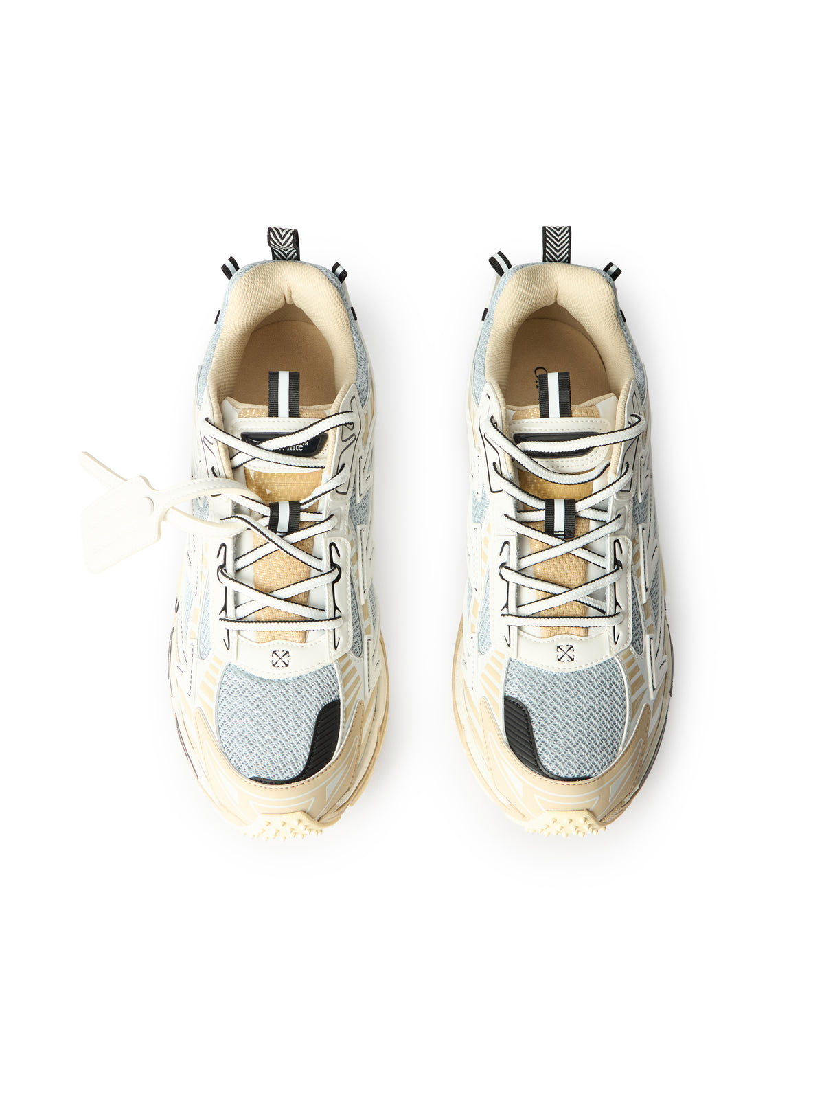 OFF WHITE Be Right Back Sneakers LIGHT GREY - CARAMEL OWIA289S26FAB001