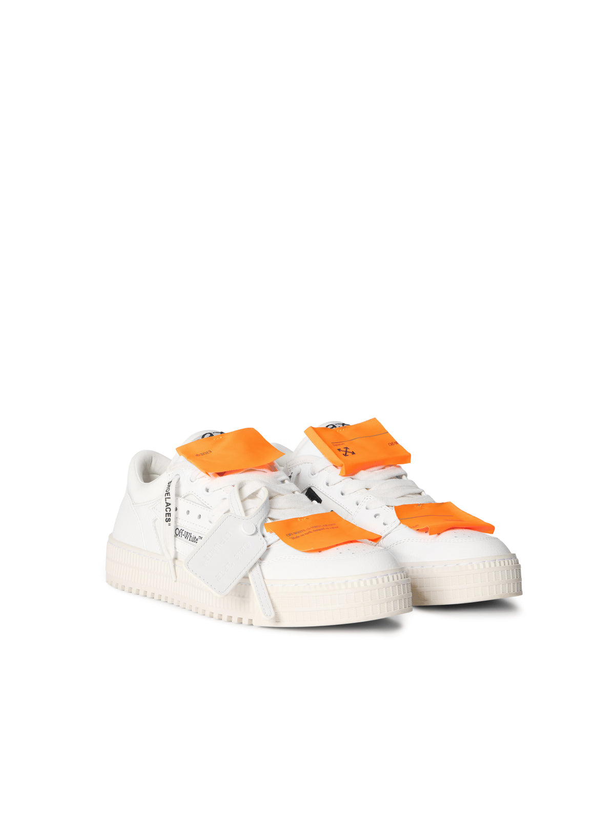 OFF WHITE 3.0 Court Low Top Sneakers WHITE - ORANGE OWIA28EC99LEA001