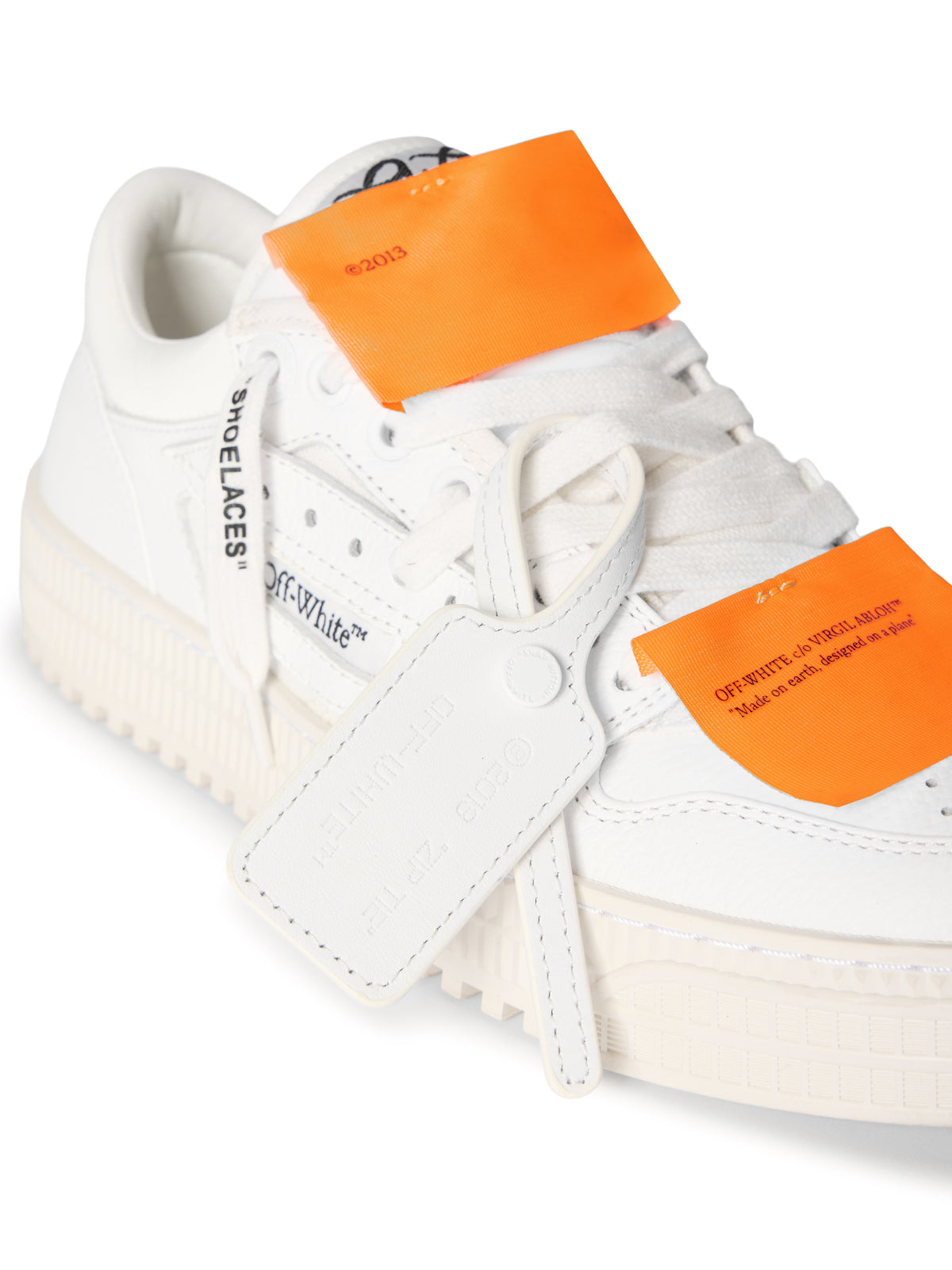 OFF WHITE 3.0 Court Low Top Sneakers WHITE - ORANGE OWIA28EC99LEA001