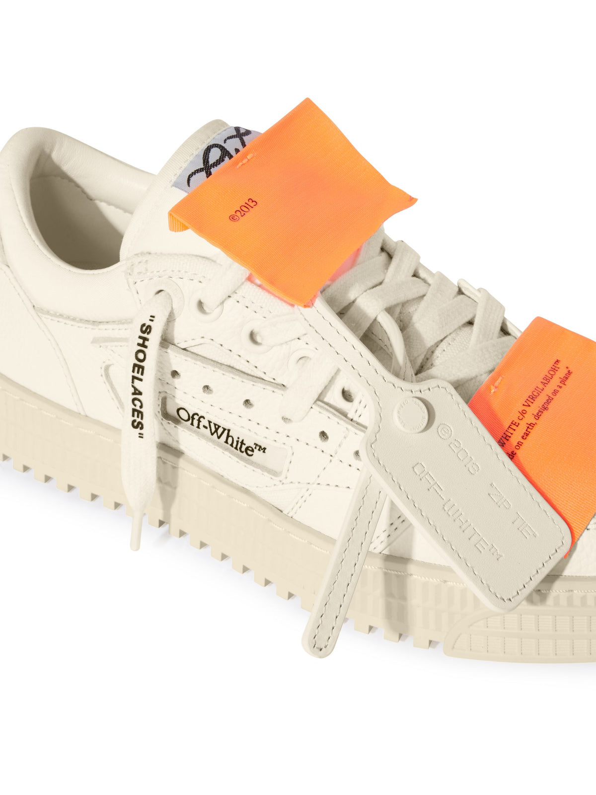 OFF WHITE 3.0 Court Low Top Sneakers WHITE - ORANGE OWIA28EC99LEA001