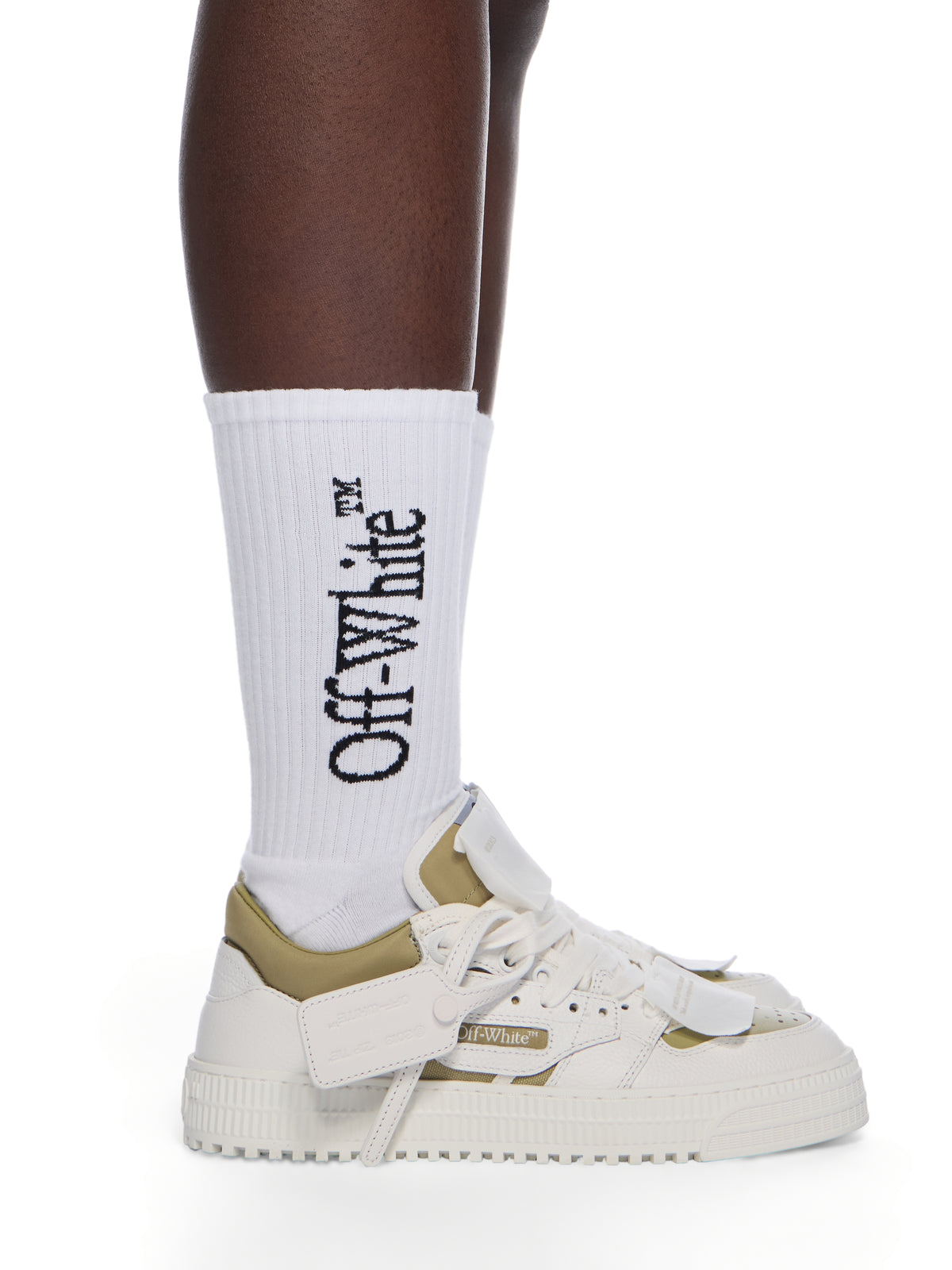 OFF WHITE 3.0 Off Court Low Top Sneakers WHITE - GREY GREEN OWIA28EF25LEA001