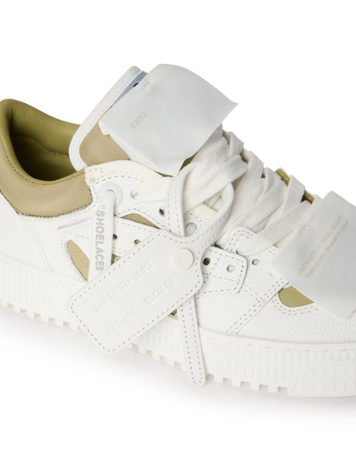 OFF WHITE 3.0 Off Court Low Top Sneakers WHITE - GREY GREEN OWIA28EF25LEA001