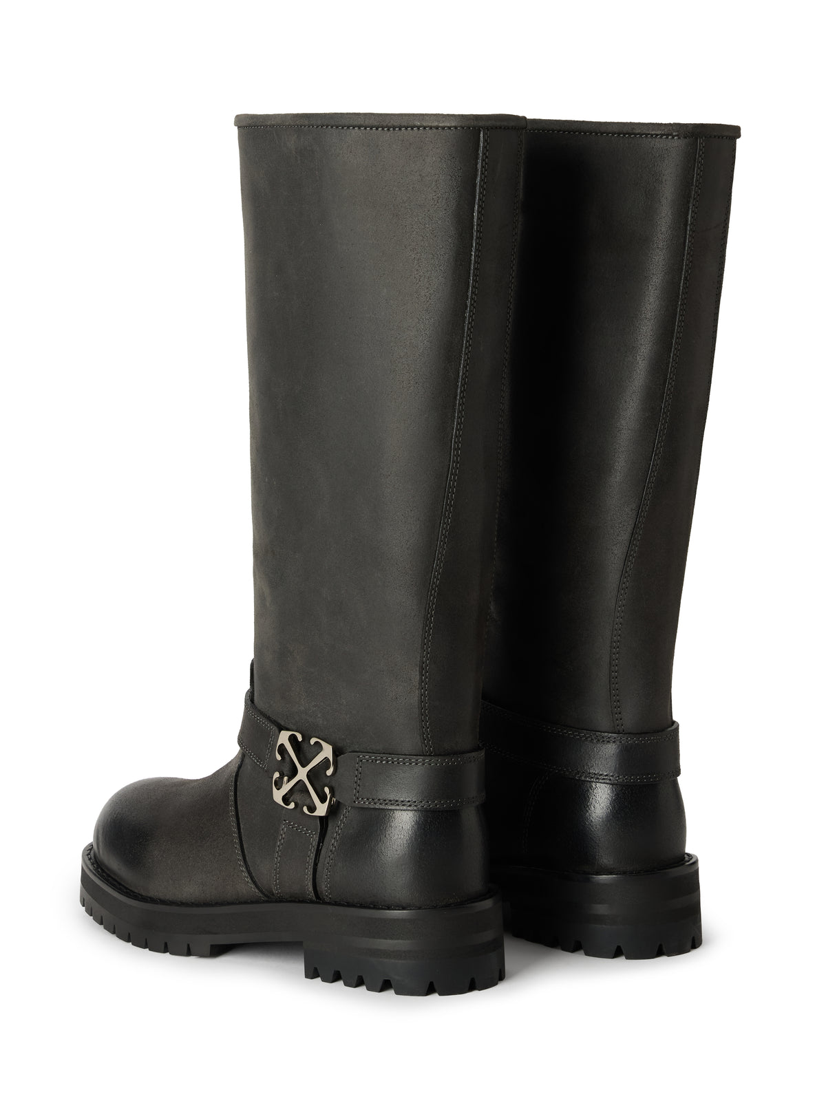 OFF WHITE Off Track High Boots Black OWIE04MF25LEA002