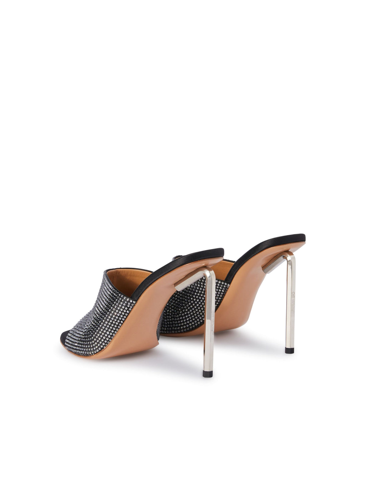 OFF WHITE Shiny High Allen Satin Mule BLACK OWIJ040S24FAB001