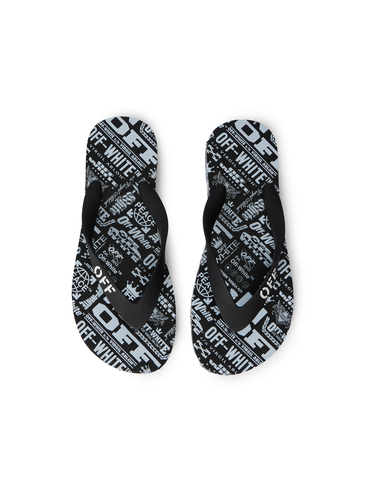 OFF WHITE Off Stamp Flip Flops WHITE SNOW - BLACK OWIO001F25MAT001