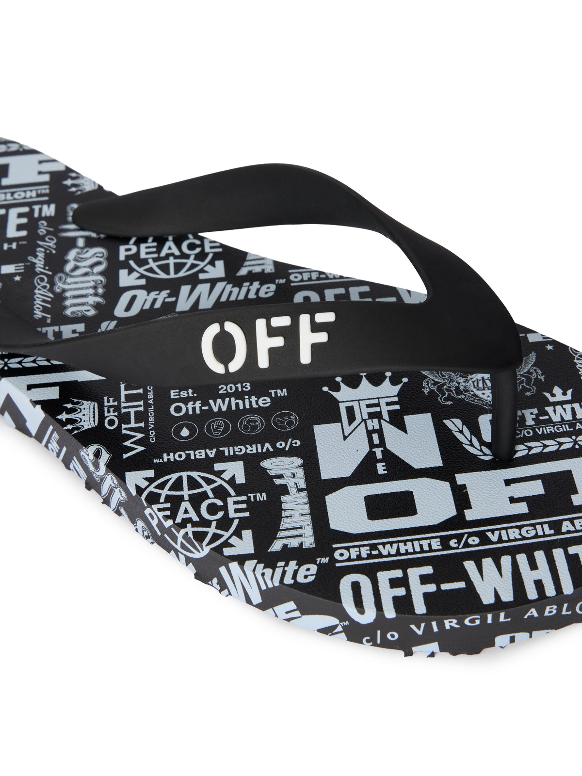 OFF WHITE Off Stamp Flip Flops WHITE SNOW - BLACK OWIO001F25MAT001