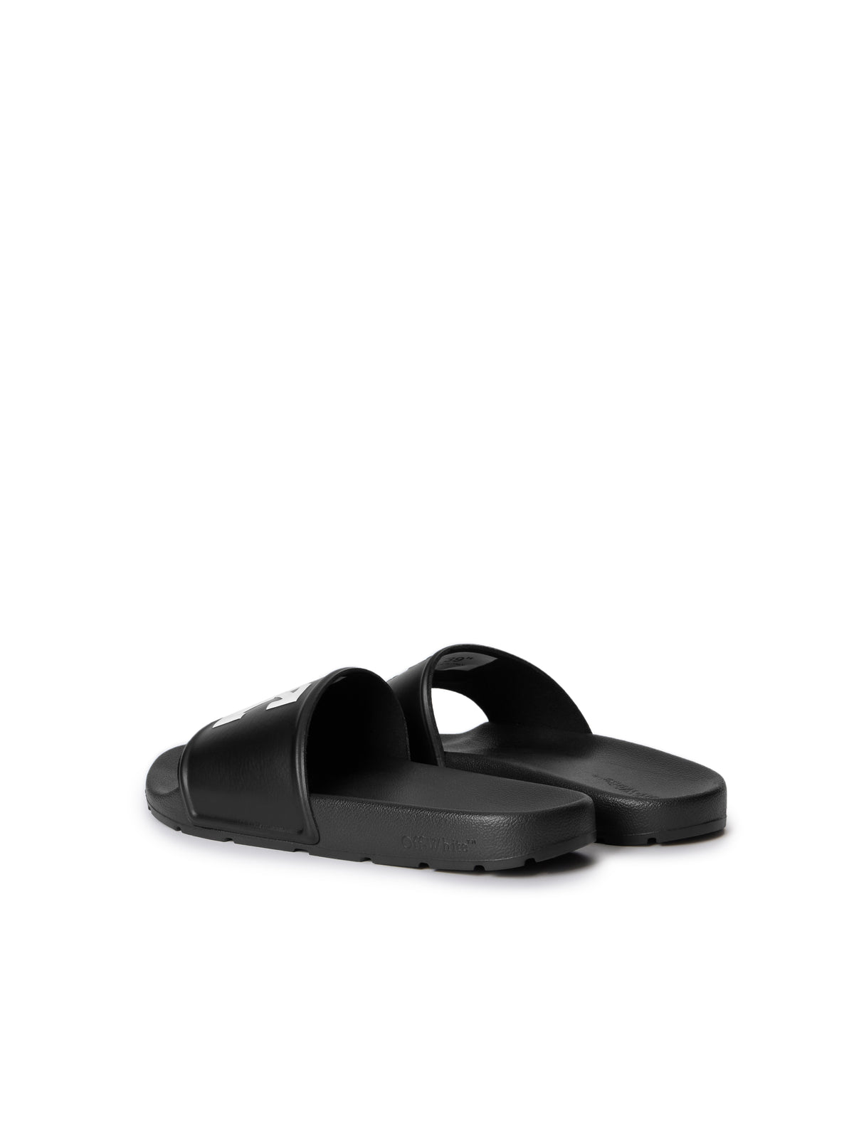 OFF WHITE Arrow Slider Sandals BLACK - WHITE OWIU003C99MAT001