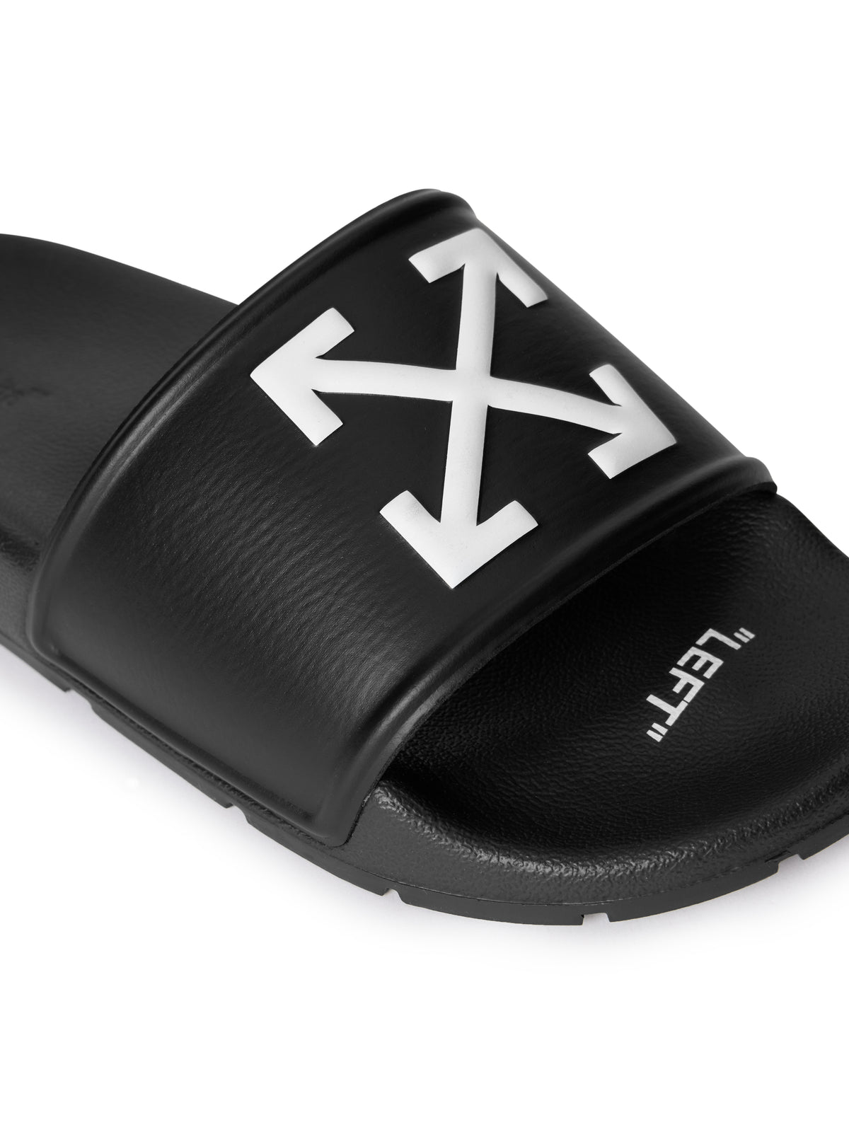OFF WHITE Arrow Slider Sandals BLACK - WHITE OWIU003C99MAT001