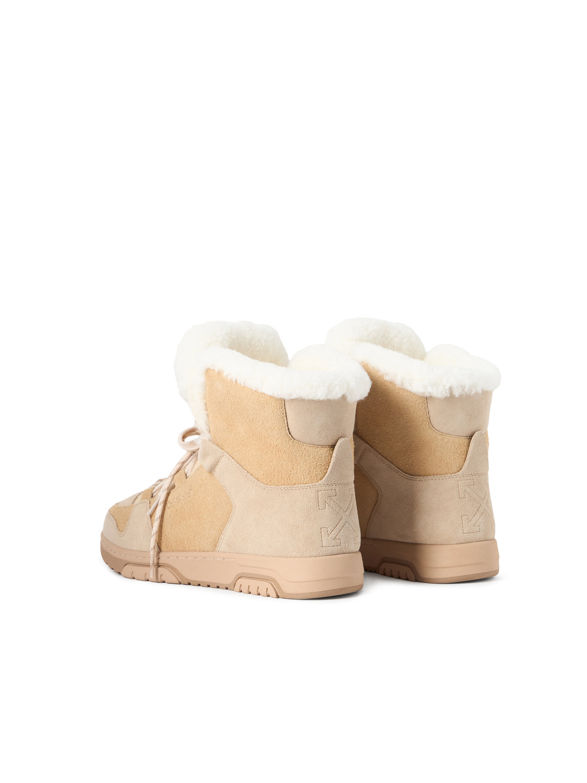 OFF WHITE Shearling Winter Boot DARK SAND/ OAT OWIY001F25LEA001
