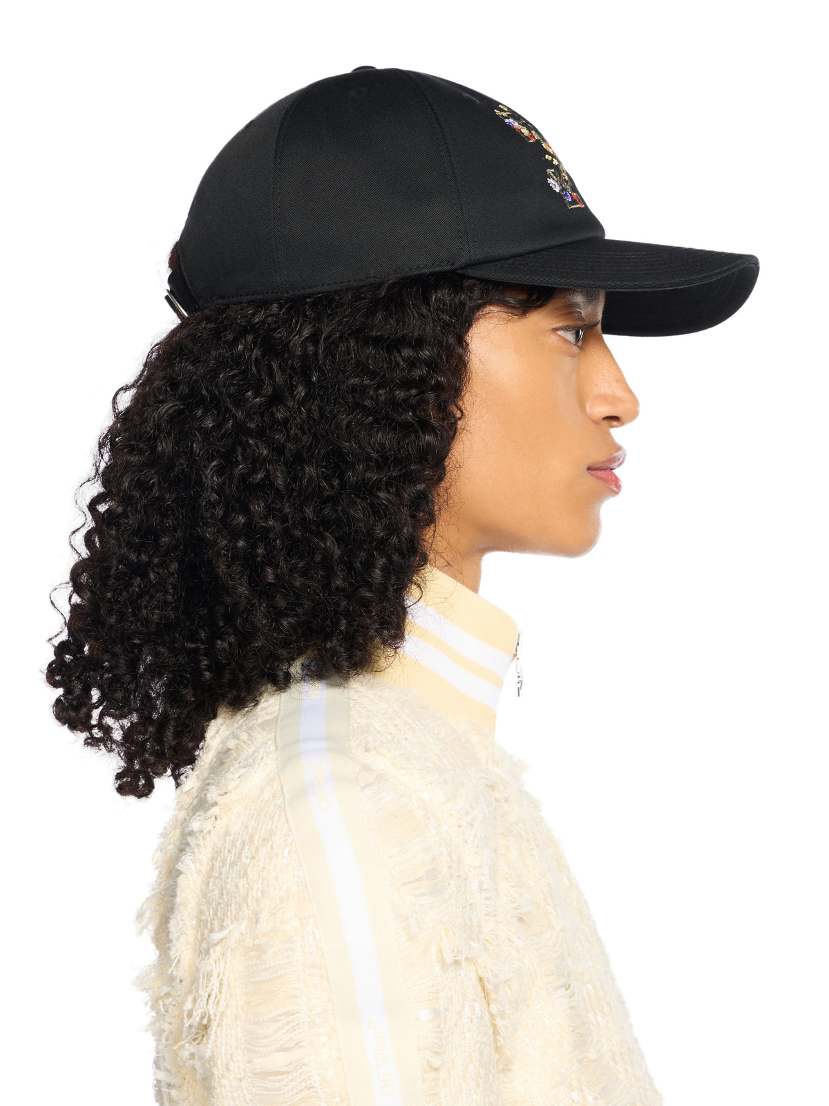 OFF WHITE Arrow Floral Baseball Cap BLACK - MULTICOLOR OWLA018F25FAB008