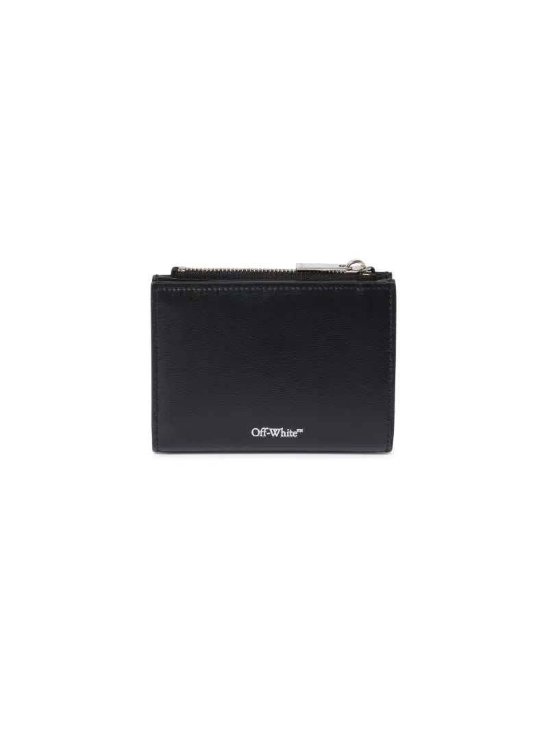 OFF WHITE Jitney Quote Zipped Bifold BLACK OWNC072C99LEA001