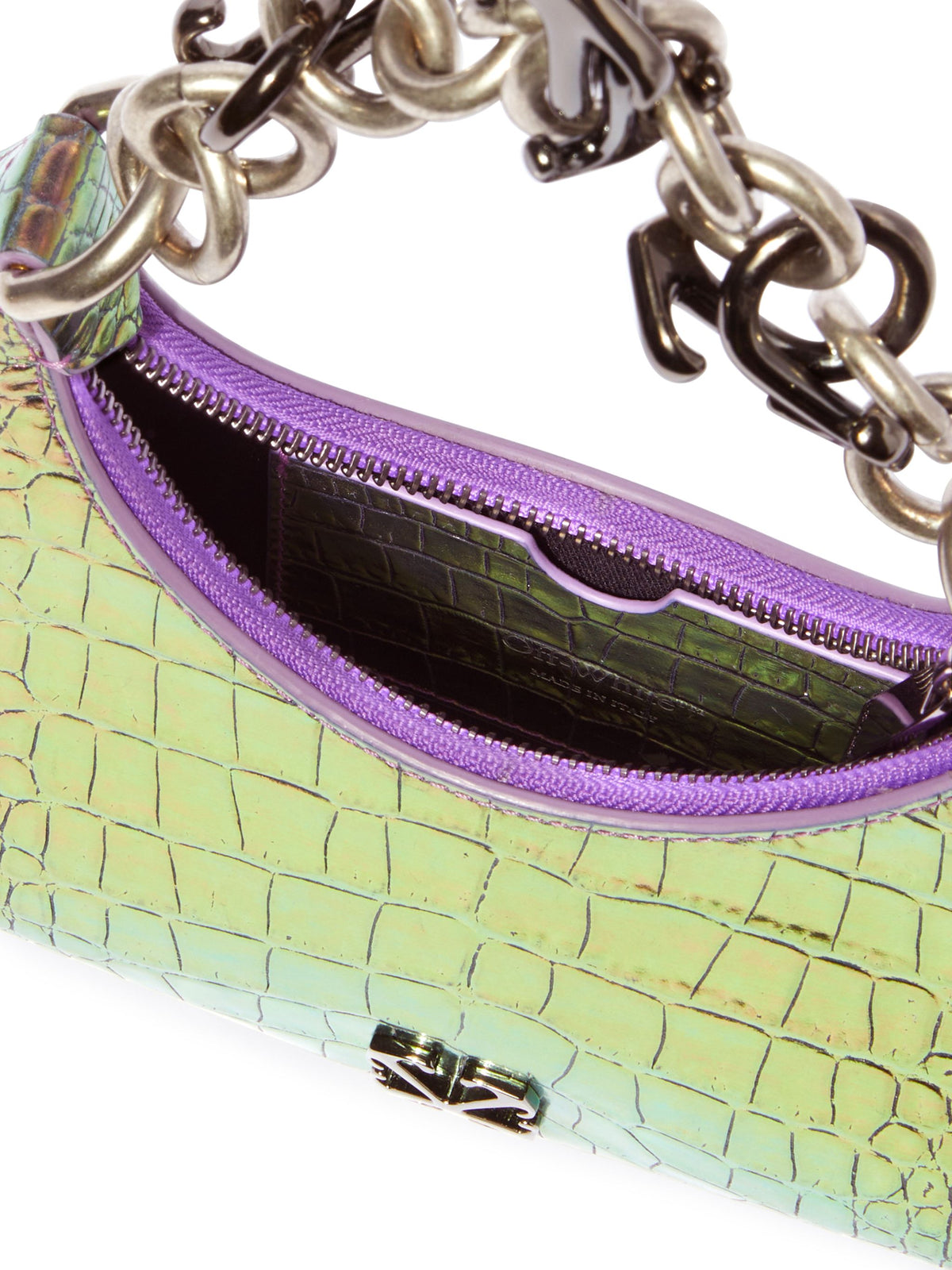 OFF WHITE Hemisphere Croco Print PINK OWNN184S25LEA002