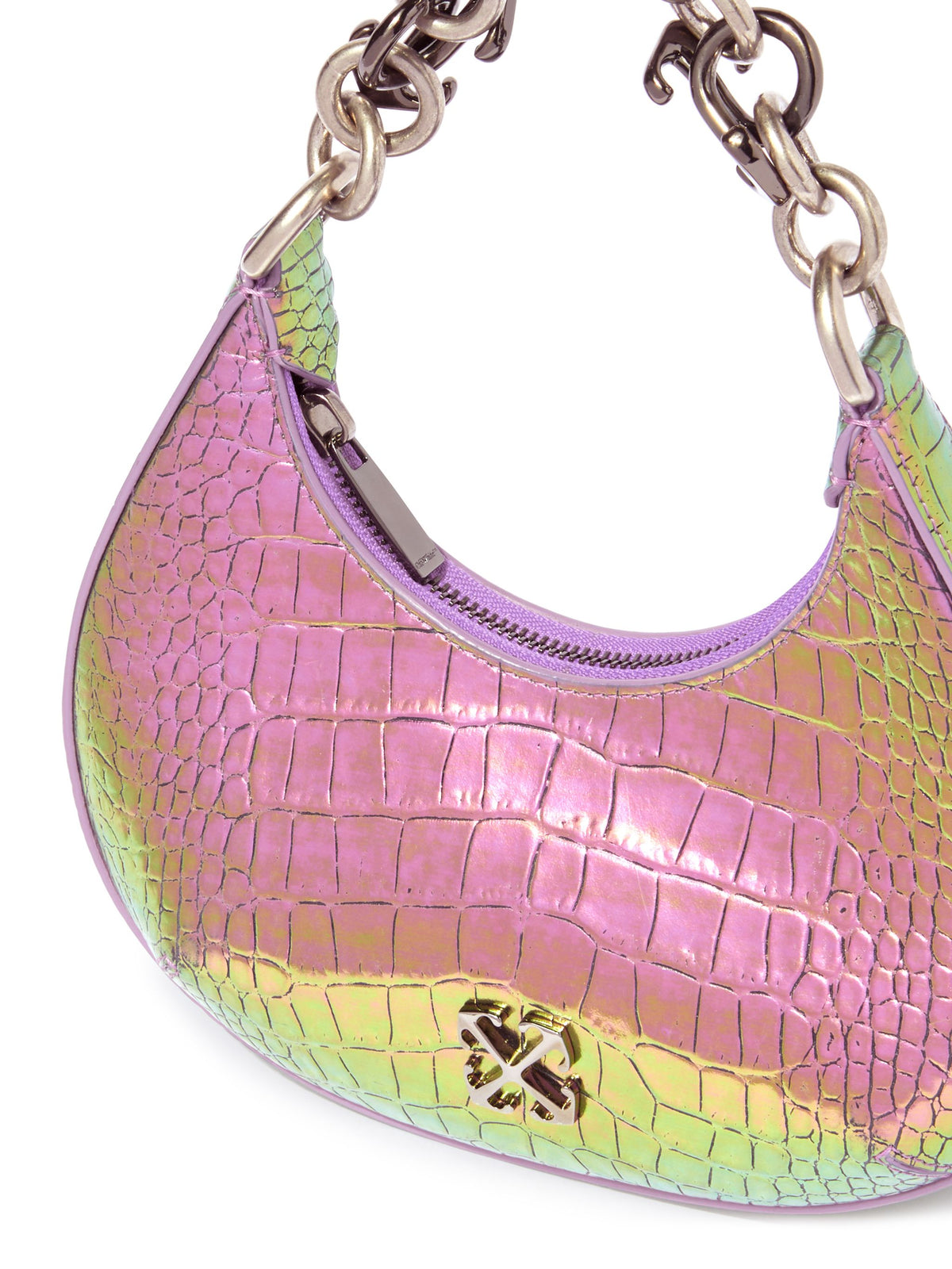 OFF WHITE Hemisphere Croco Print PINK OWNN184S25LEA002
