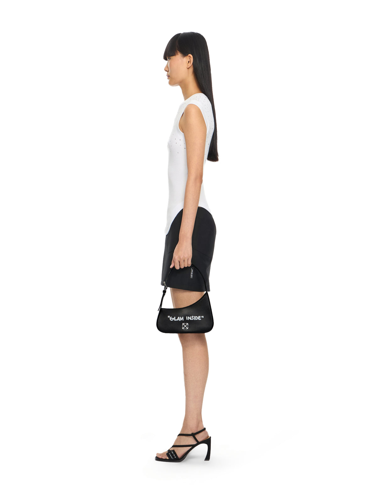 OFF WHITE Jitney Shoulder Quote BLACK OWNN18AC99LEA001
