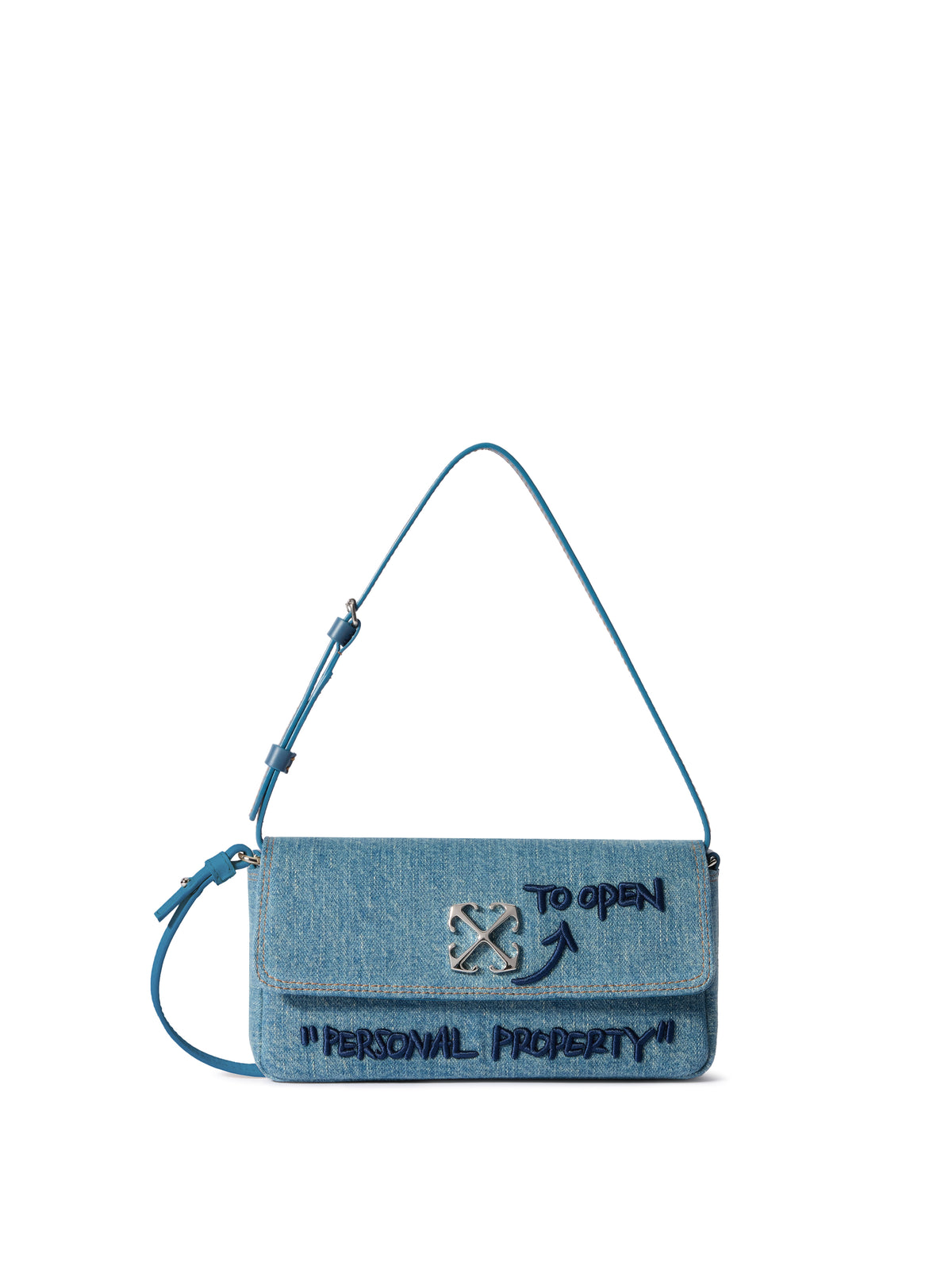 OFF WHITE Jitney 0.7 Denim Bag DIRTY BLUE - BLUE OWNN18IF25DEN001
