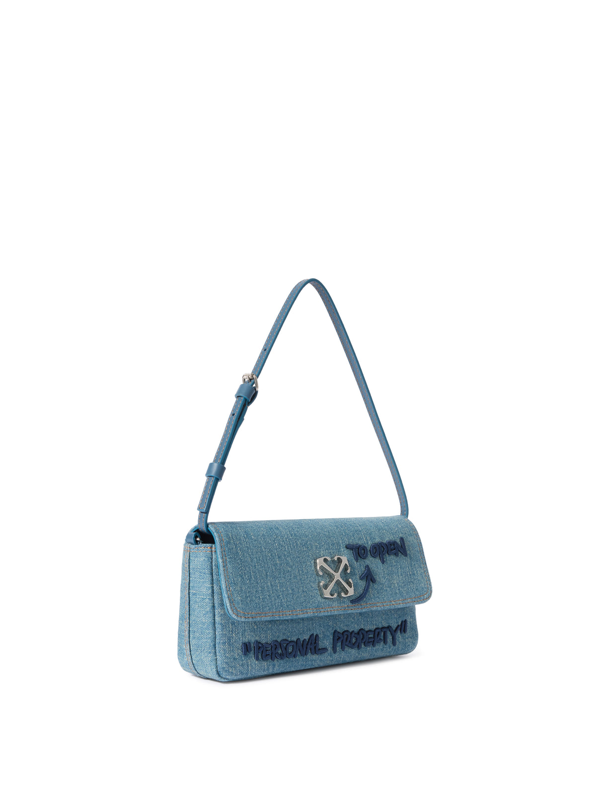 OFF WHITE Jitney 0.7 Denim Bag DIRTY BLUE - BLUE OWNN18IF25DEN001
