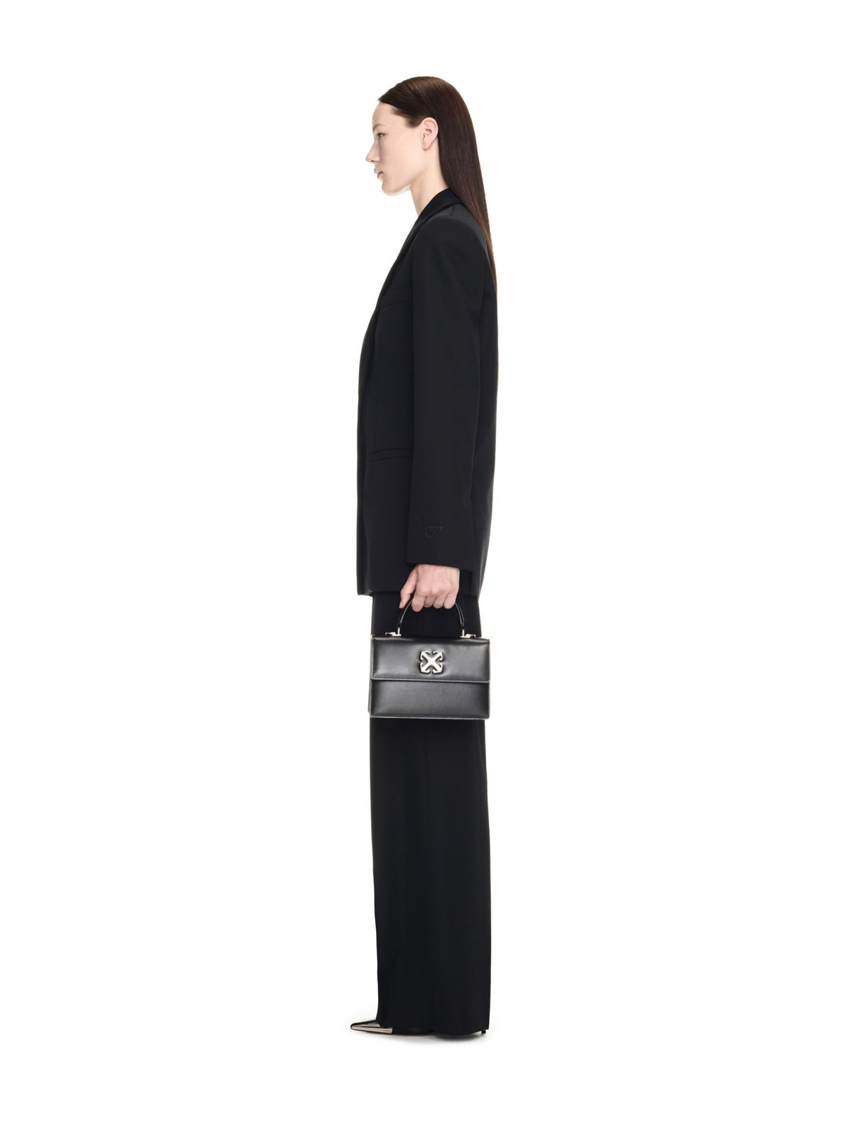 OFF WHITE Jitney 1.4 Top Handle Chain BLACK OWNP050C99LEA001