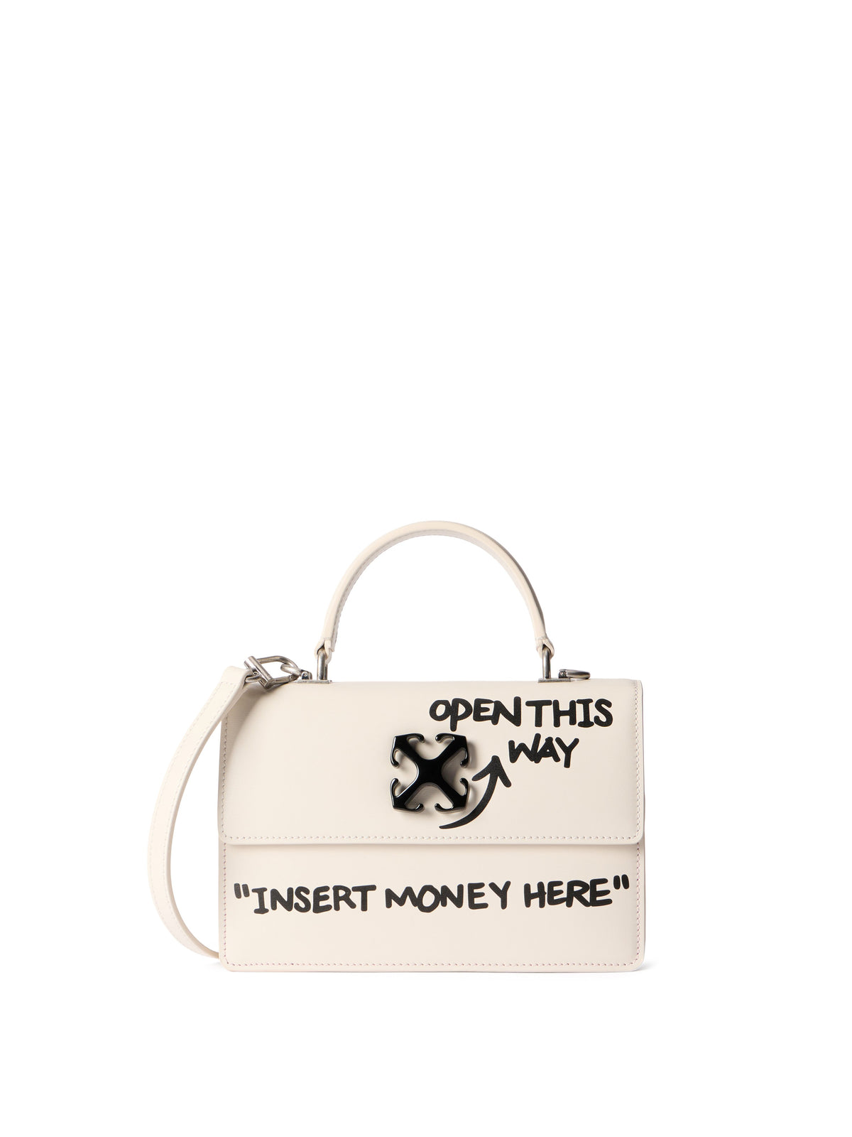 OFF WHITE Jitney 1.4 Top Handle Bag DUST OWNP062C99LEA004
