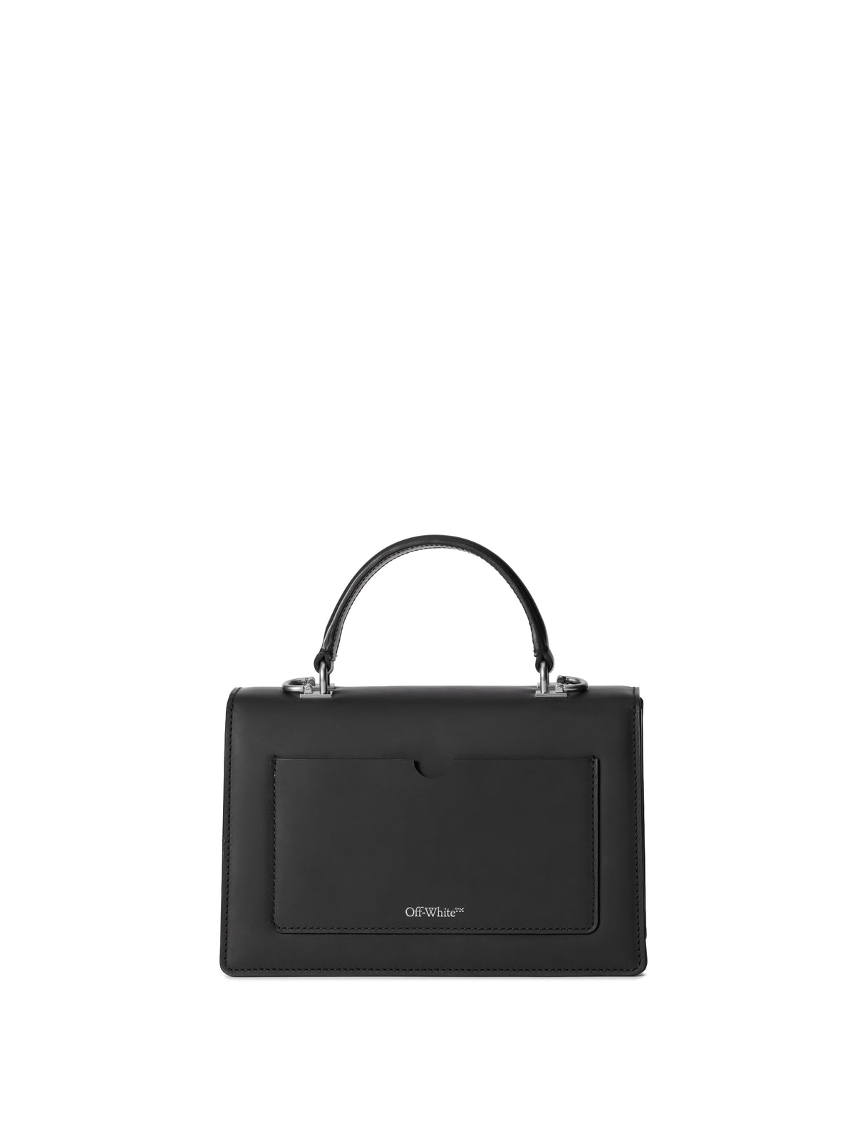OFF WHITE Jitney 1.4 Top Handle Bag BLACK - YELLOW OWNP062F25LEA002
