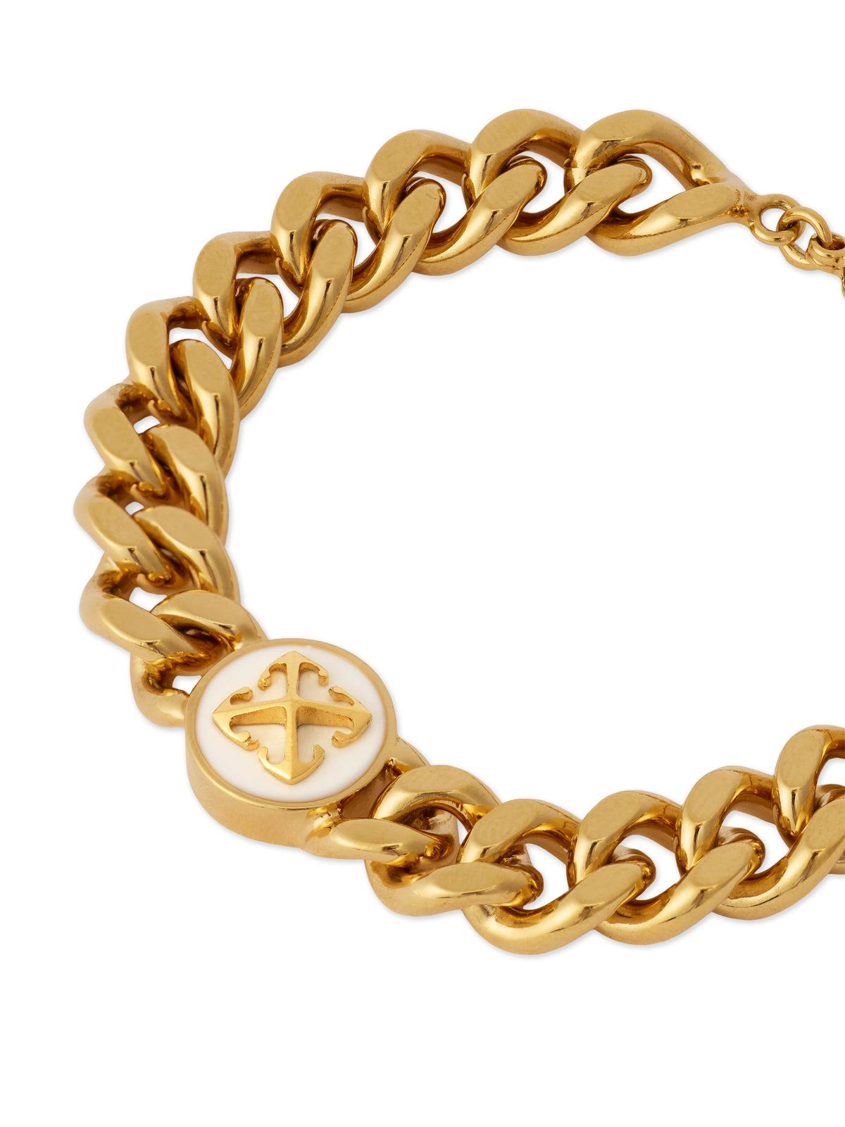 OFF WHITE Round Arrow Bracelet GOLD - WHITE OWOA12RF25MET001