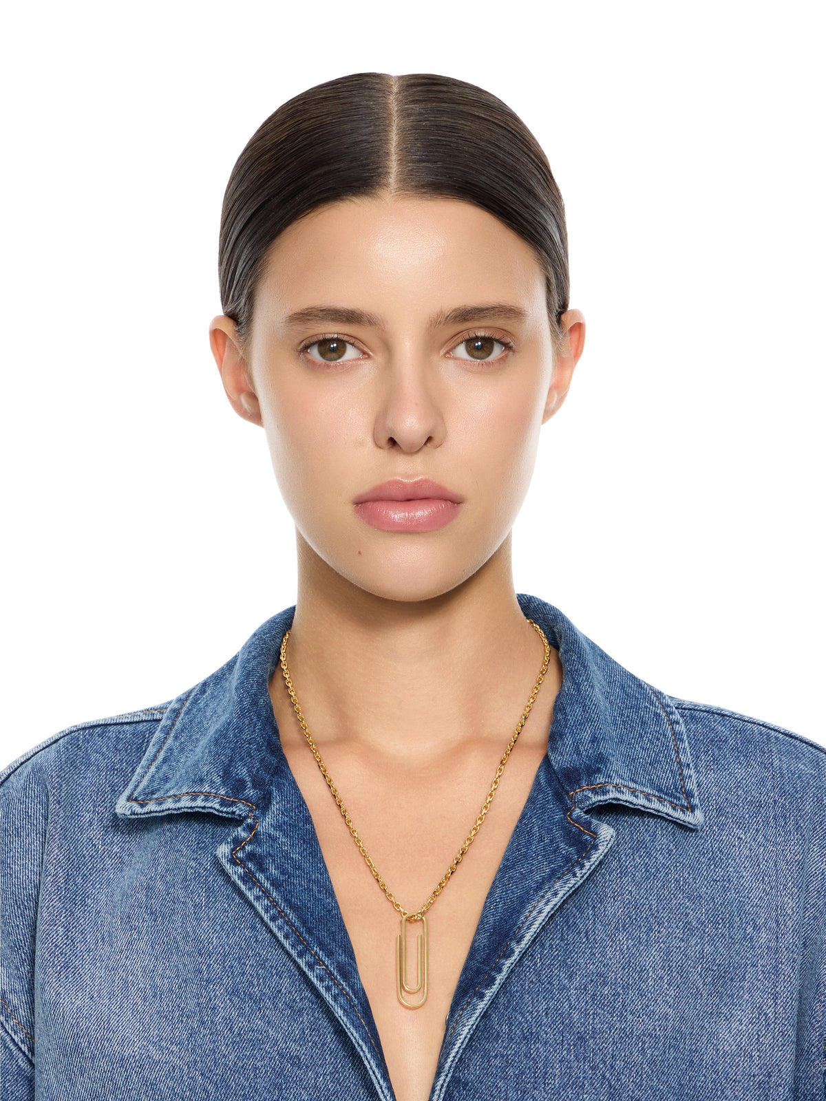 OFF WHITE Paperclip Necklace SILVER OWOB145S26MET001