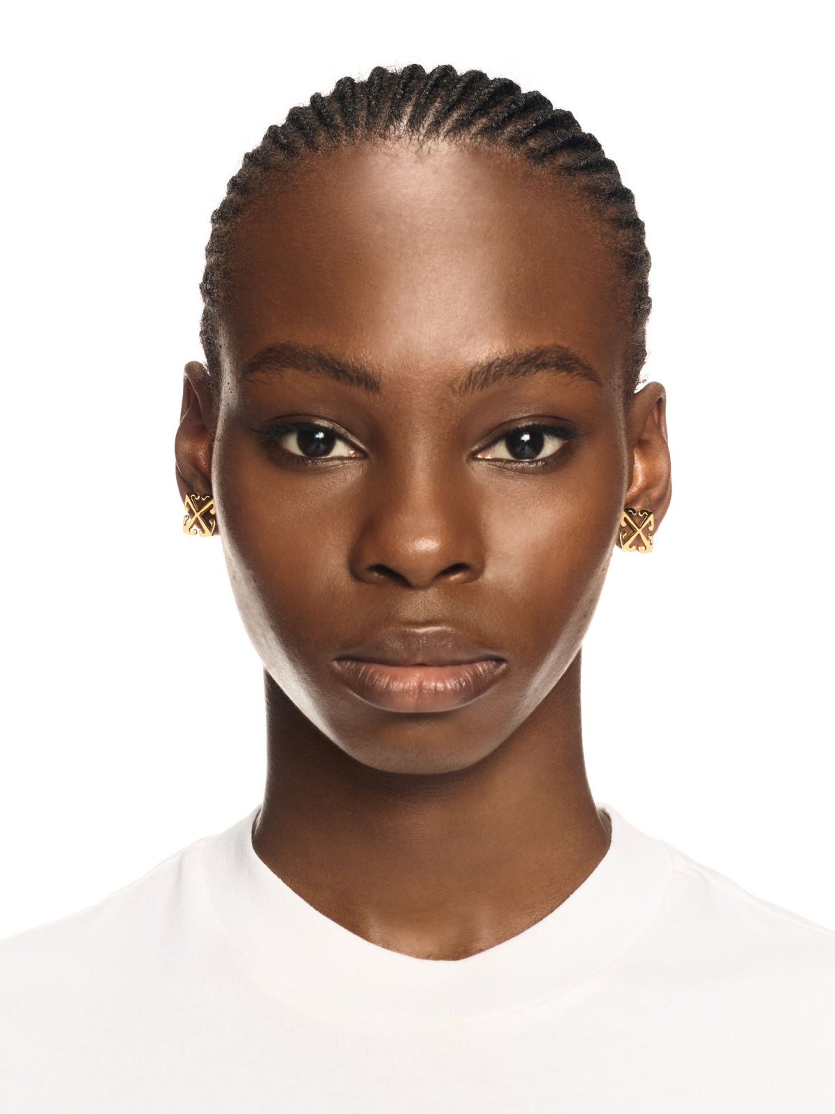 OFF WHITE MINI ARROW EARRINGS GOLD OWOD29MC99MET001