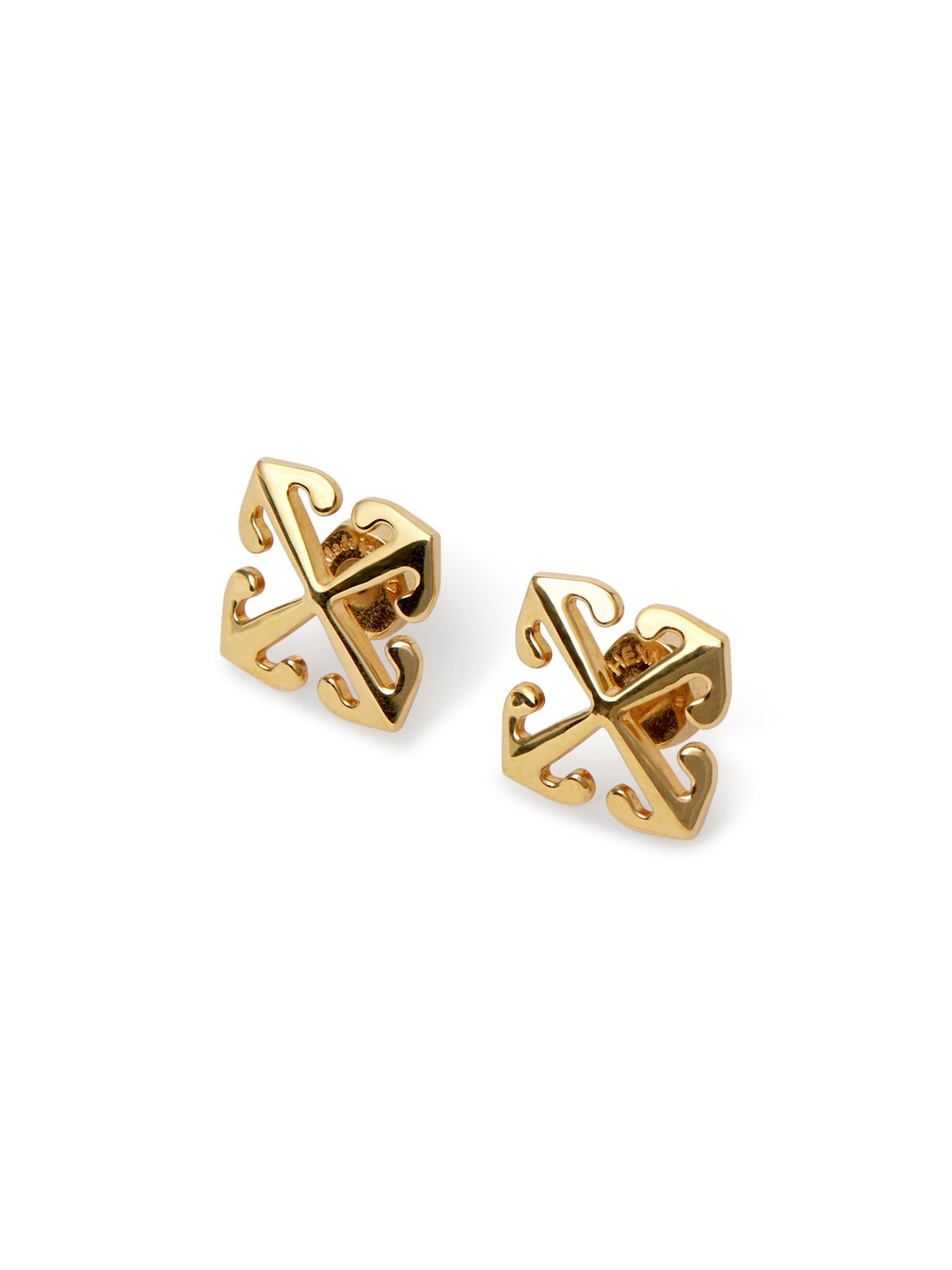 OFF WHITE MINI ARROW EARRINGS GOLD OWOD29MC99MET001