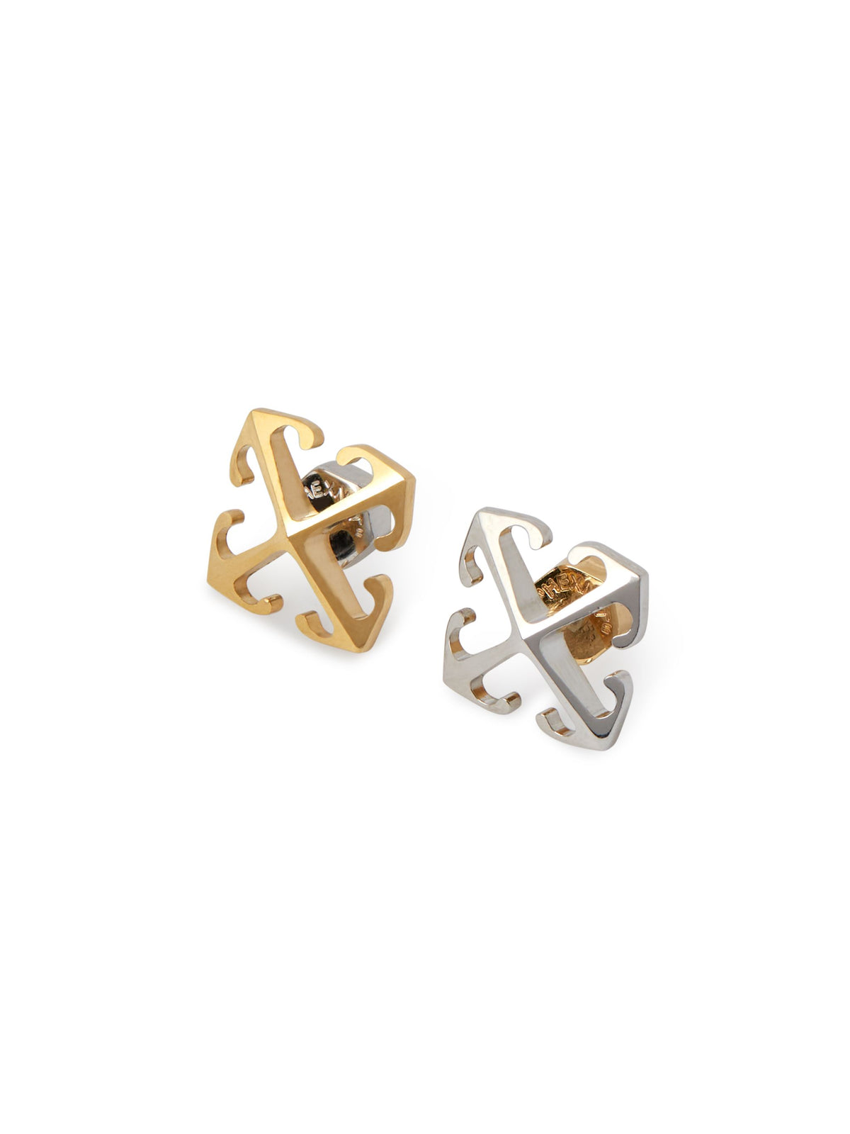 OFF WHITE Mini Arrow Earrings Bicolor SILVER OWOD29MS25MET001