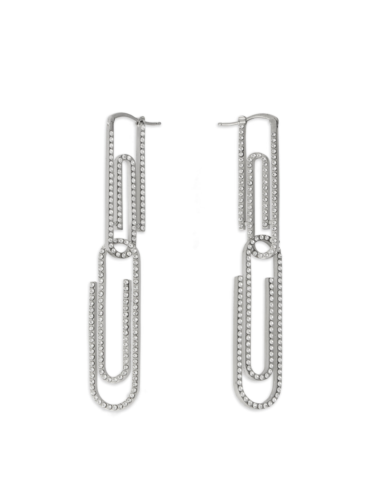Paperclip Strass Earrings