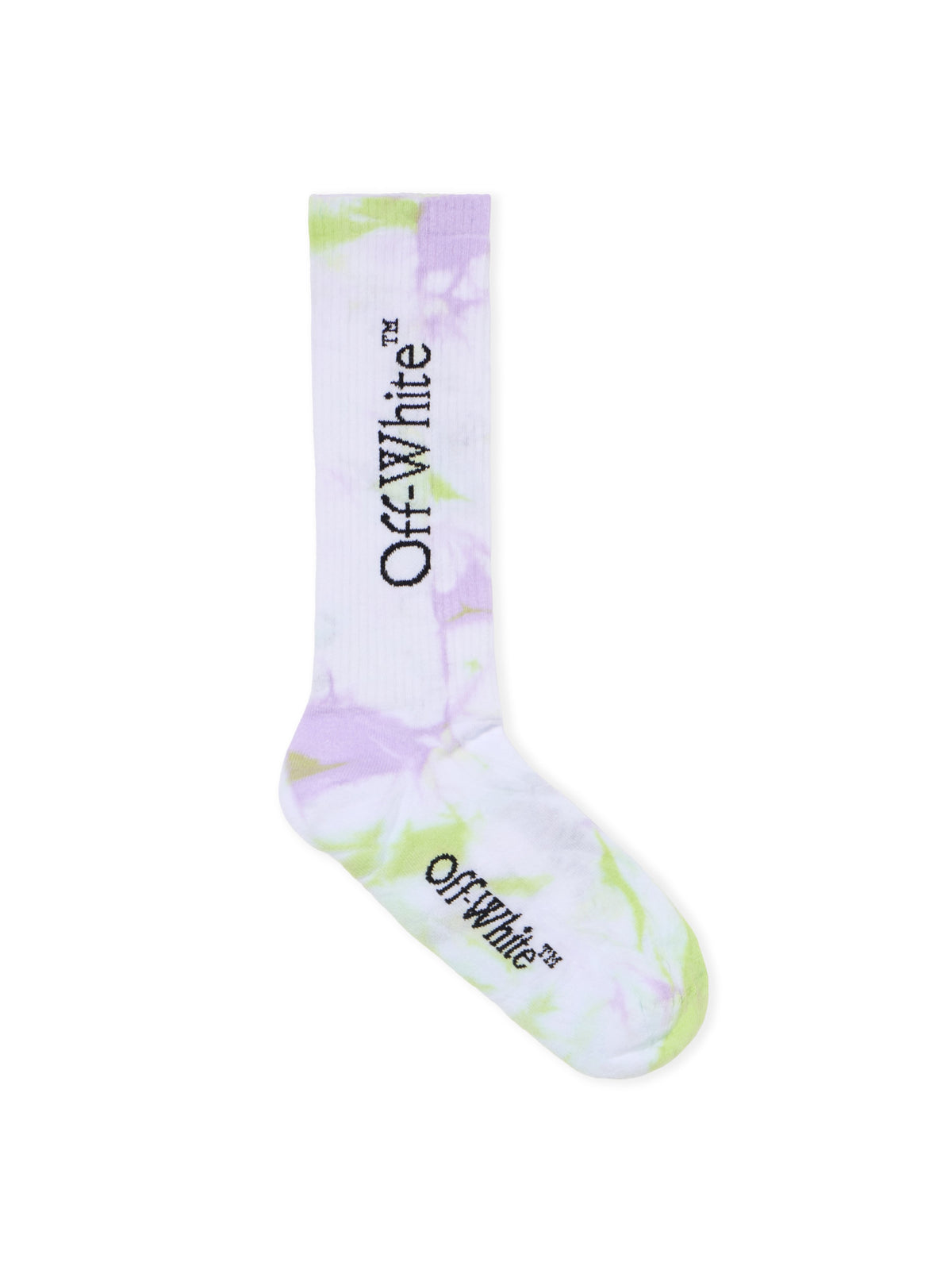 OFF WHITE Tie Dye Mid Socks LAVANDER - BLACK OWRA039F25KNI002