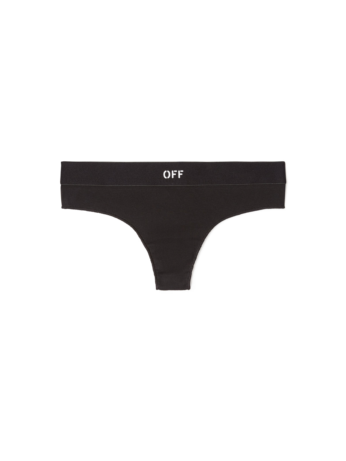 OFF WHITE OFF RIB BRAZILIAN PANTIES BLACK - WHITE OWUC002S25JER001