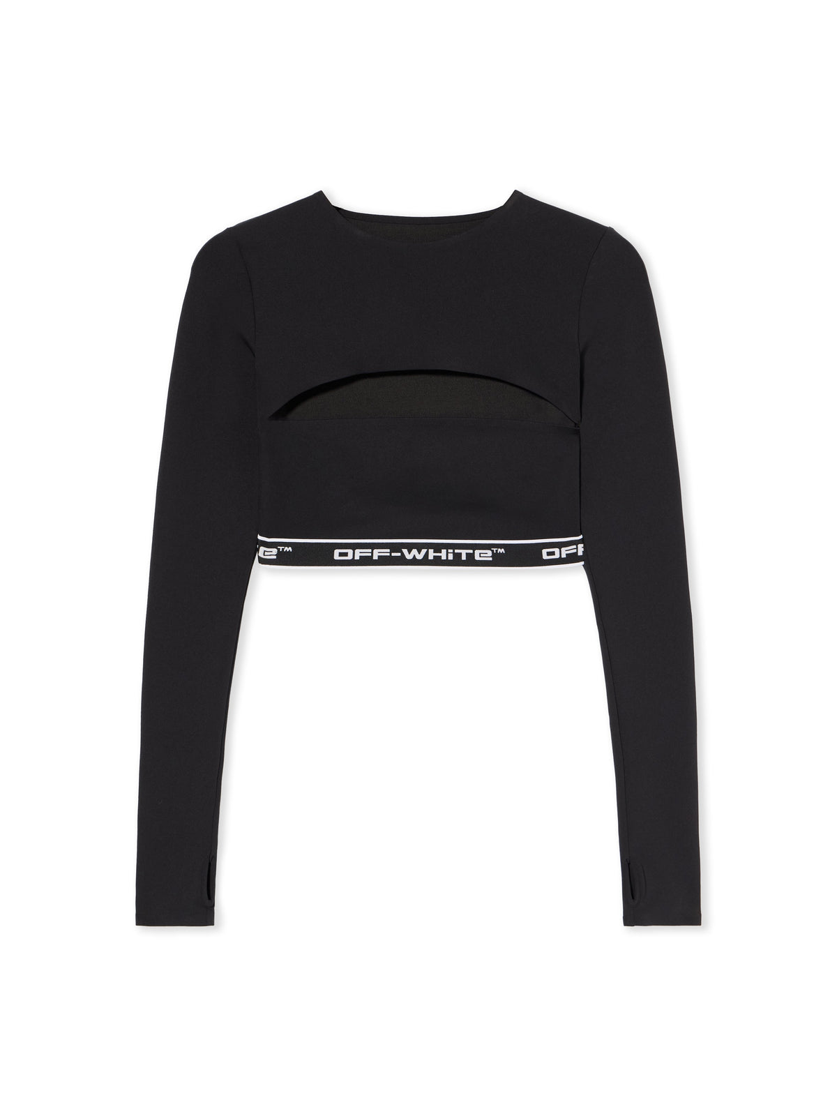 OFF WHITE Logoband Cut Out Top BLACK - FUCHSIA OWVB04CF25JER001