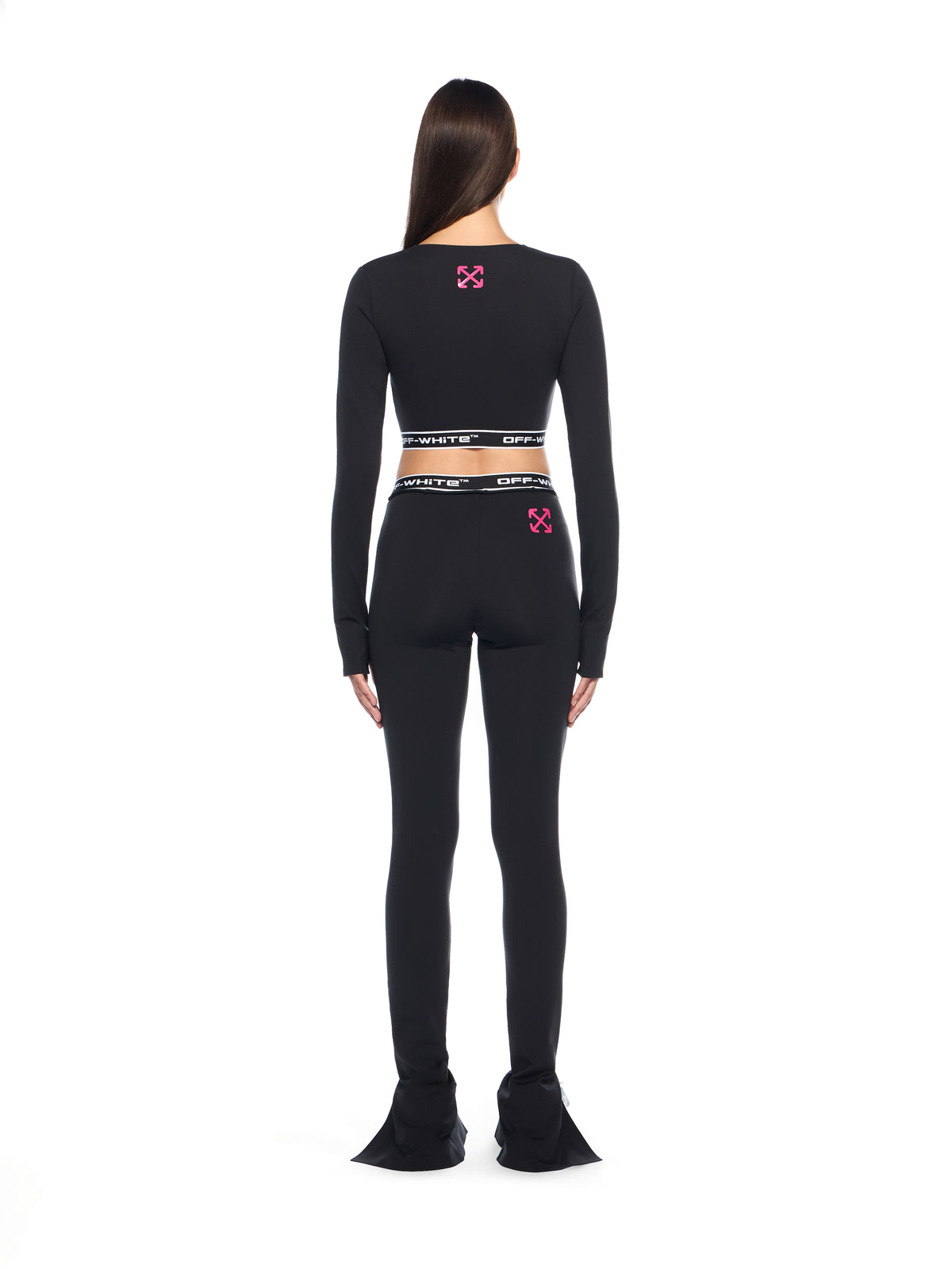OFF WHITE Logoband Cut Out Top BLACK - FUCHSIA OWVB04CF25JER001