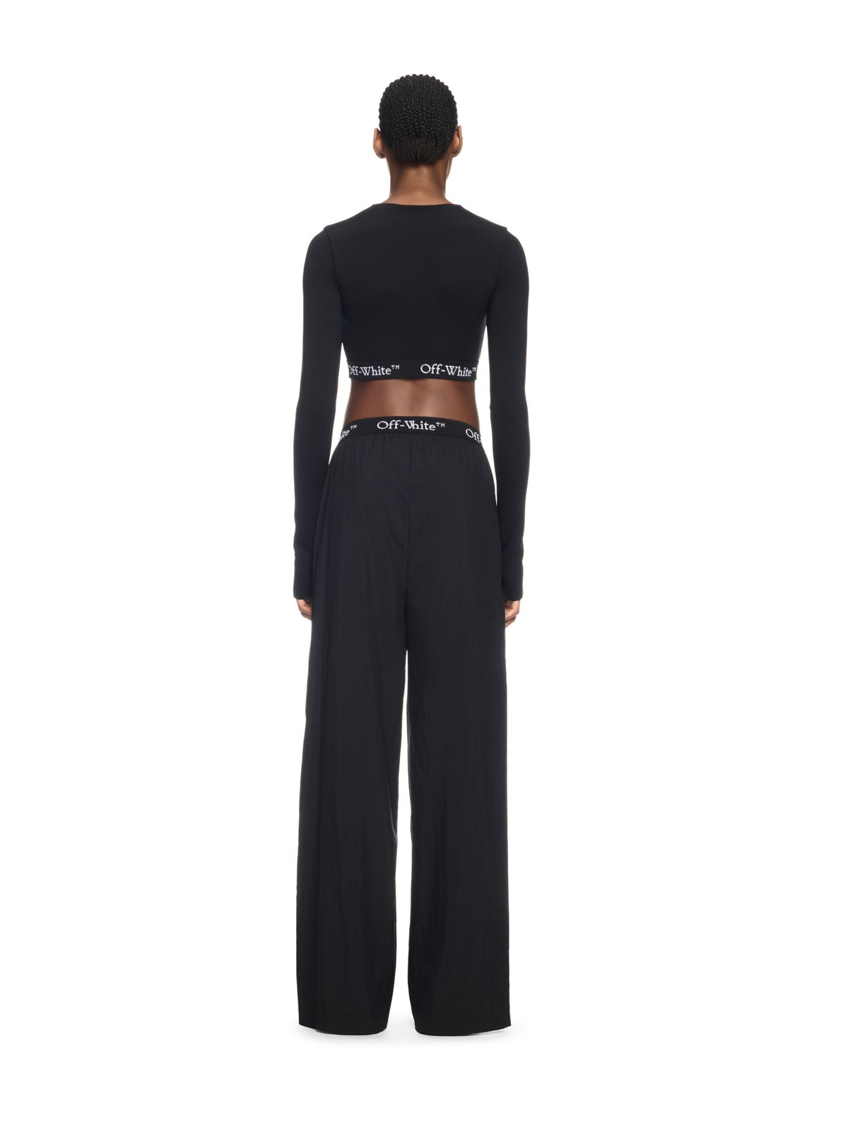 OFF WHITE Logoband Nylon Pant BLACK OWVI016S25FAB001