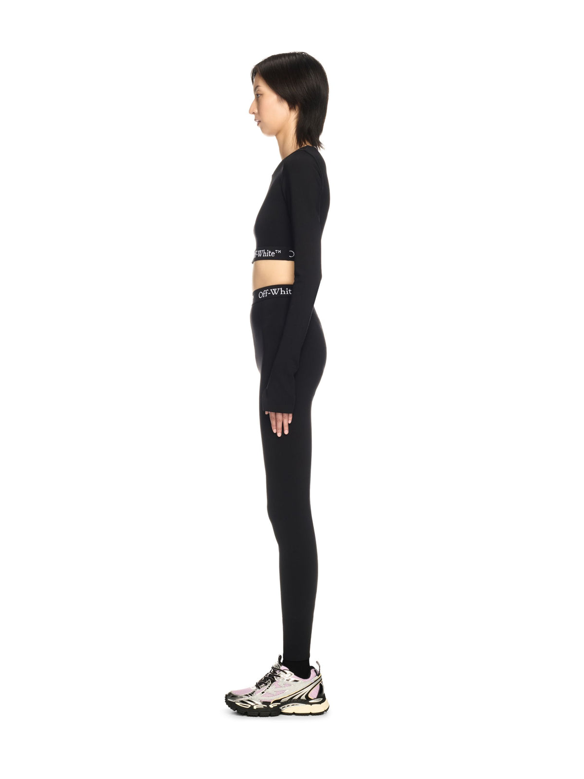 OFF WHITE Logoband Leggings BLACK OWVV003S25JER001