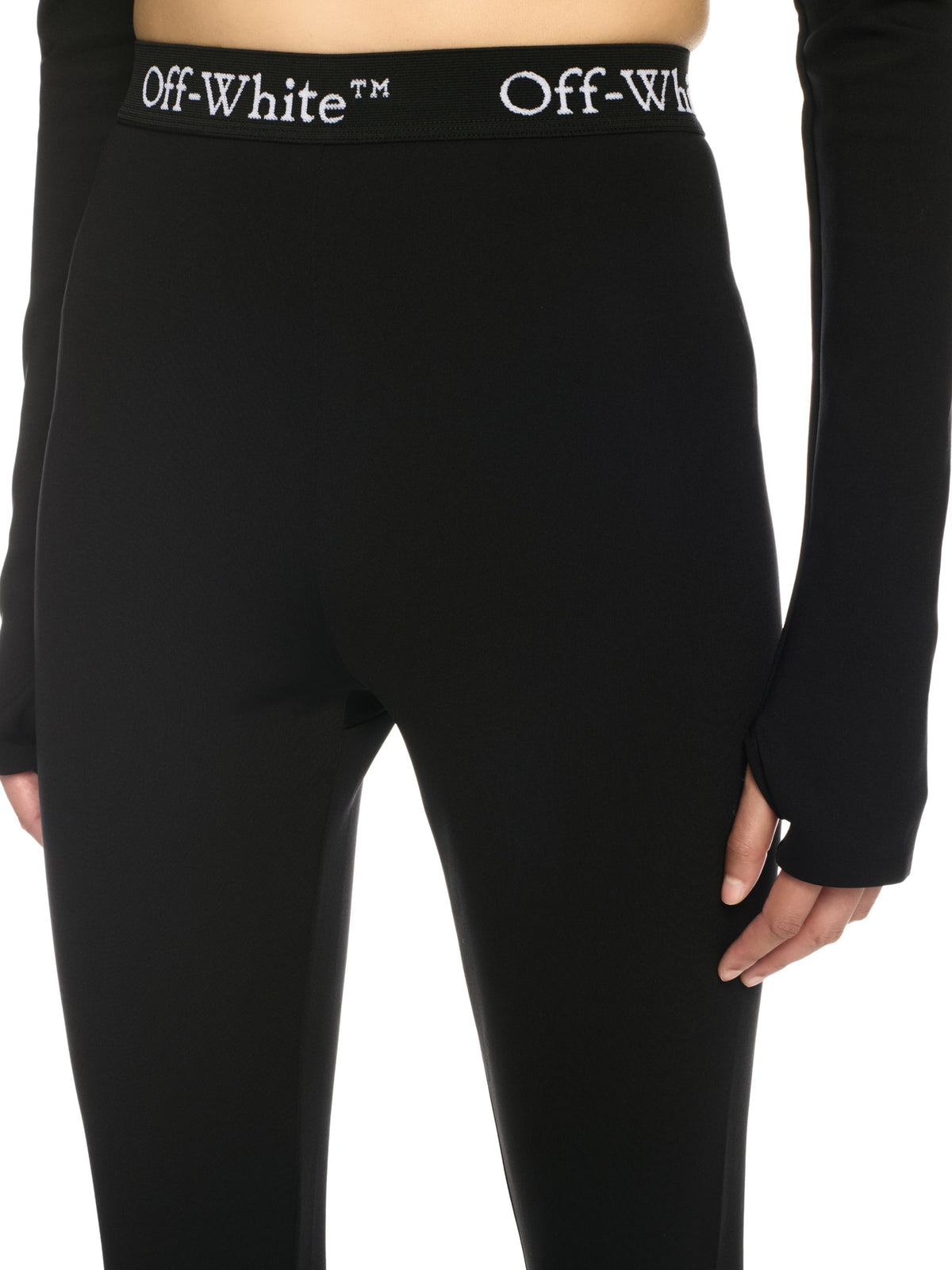 OFF WHITE Logoband Leggings BLACK OWVV003S25JER001