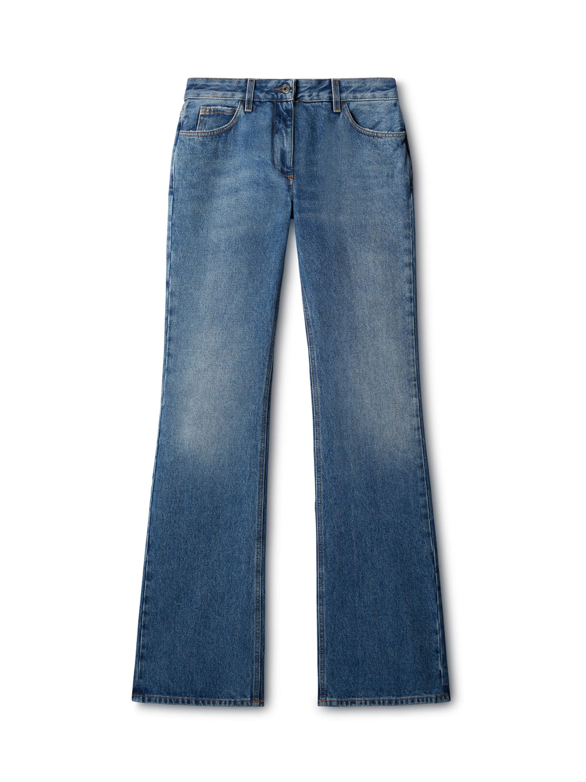 OFF WHITE Slim Flared 5Pkt Pants BLUE OWYA061C99DEN001
