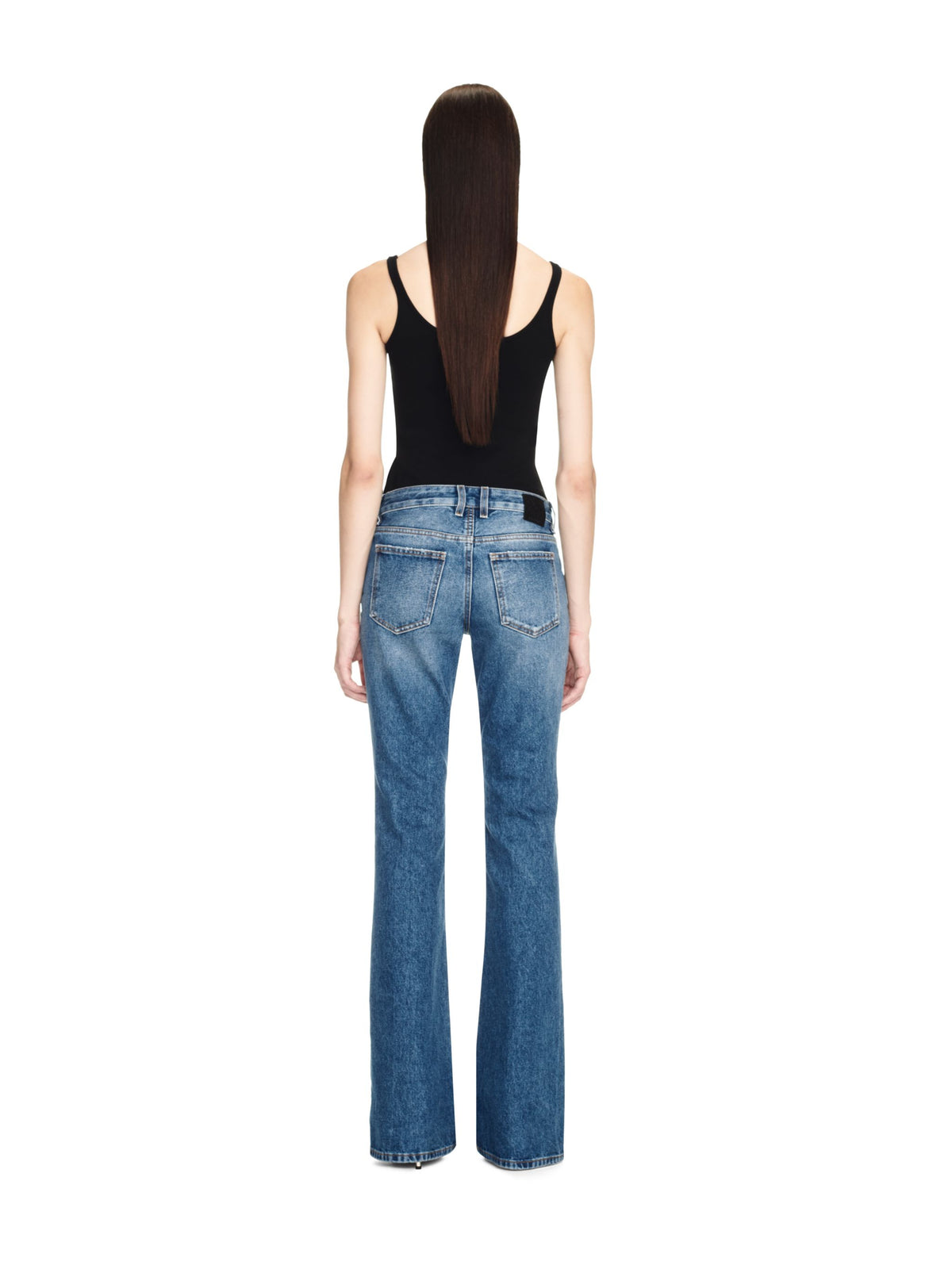 OFF WHITE Slim Flared 5Pkt Pants BLUE OWYA061C99DEN001